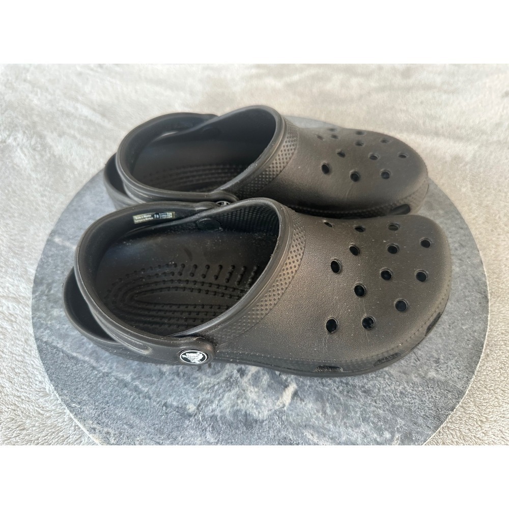 Crocs Classic Clogs Womens Size 7 Mens Size 5 Black Slip On Shoes
